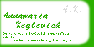 annamaria keglevich business card